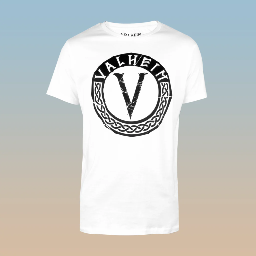 Valheim Emblem, Men’s Tee, White - Image 2