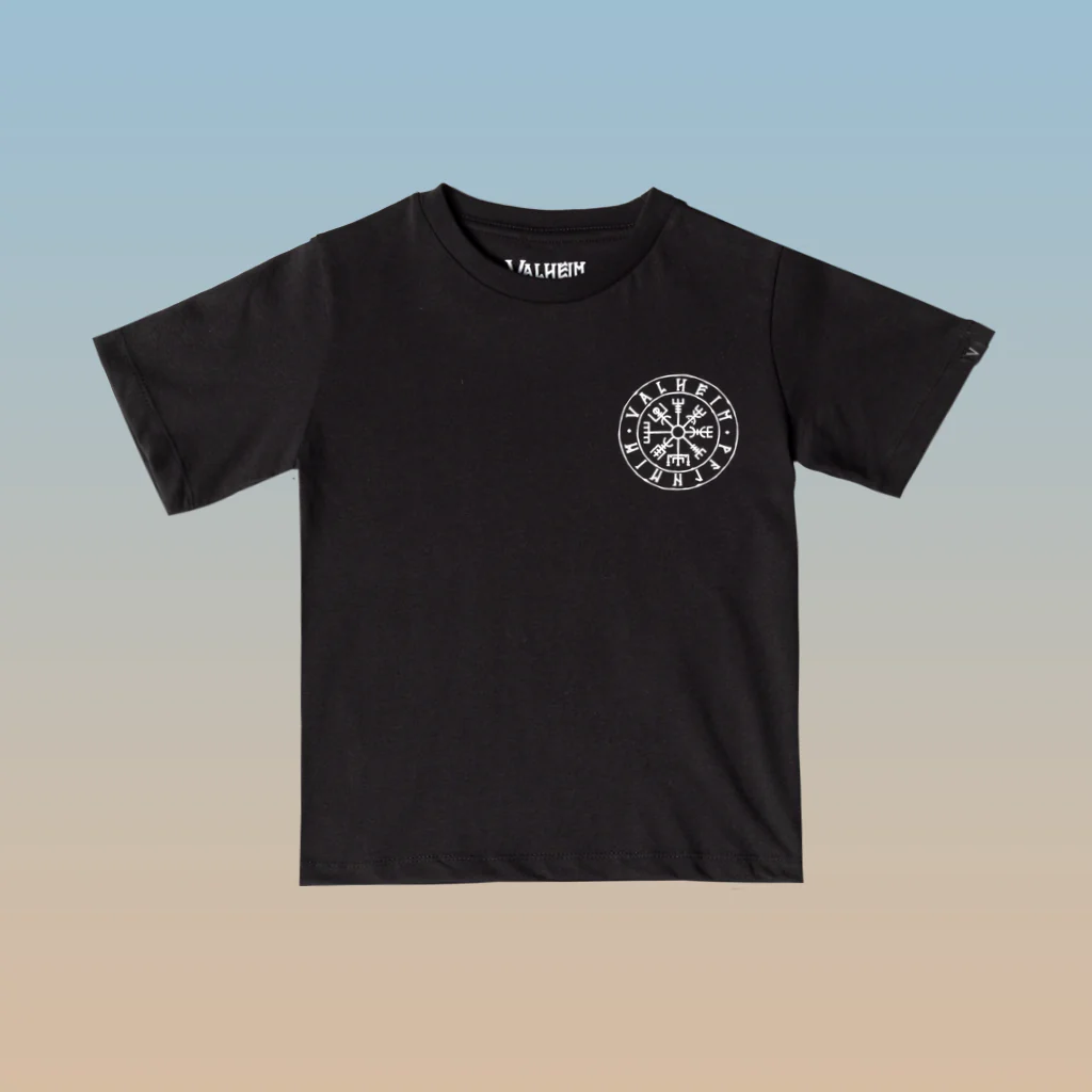 Valheim Runes, Kid's Tee, Black